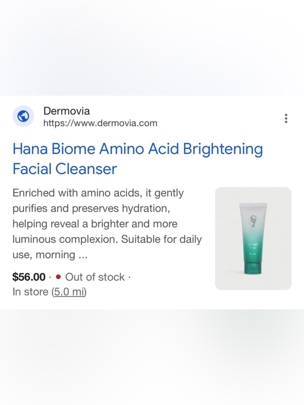 Natural Rice Sake Amino Acid Brightening Face Cleanser - Dermovia